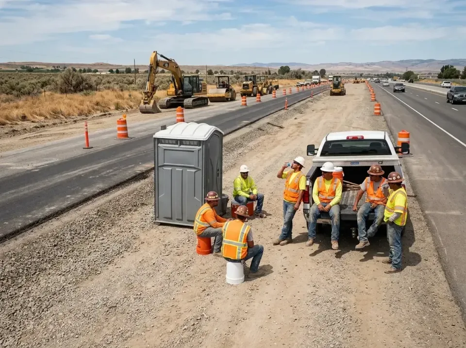highway-road-construction-crew-007 — frequently asked questions, Porta Potty and Restroom Rentals in Camino, CA